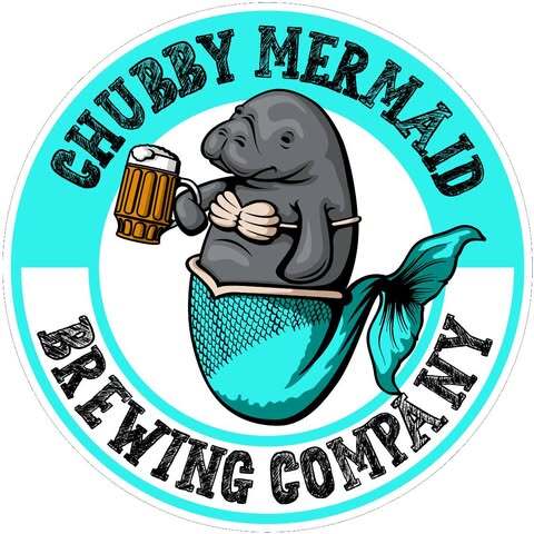 Chubby mermaid square logo